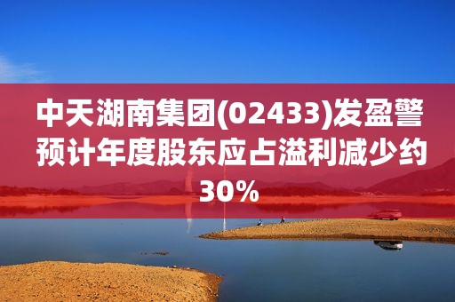 中天湖南集团(02433)发盈警 预计年度股东应占溢利减少约30%
